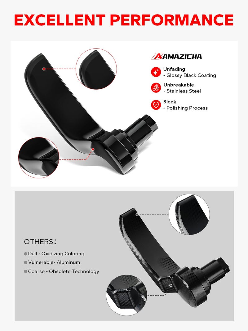 Amazicha Saddlebag Latch Kit Stainless Steel Saddle Bag Lifter Gloss Black fit for Harley Davidson Touring Street Glide Electra Glide Road King Road Glide Ultra Limited FLHR FLHT FLHX FLHTK 2014-2024 - Image 3